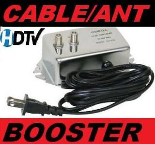   AMPLIFIER SIGNAL BOOSTER CABLE HD TV DIGITAL OTA OVER THE AIR UHF VHF