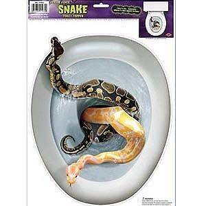 VINYL STICKER PEEL AND PLACE FOR TOILET/LOO GRUESOME SNAKES HALLOWEEN 