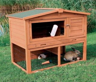 New Pet Bunny Cage Wooden Rabbit House Wood Hen Chicken Coop Hutch Box 