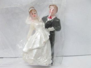 10X Bride & Groom Wedding Cake Decoration 4.5cm