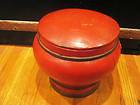   CHINESE ANTIQUE WOOD RED LACQUERED FOOD BOX , 19TH CENTURY