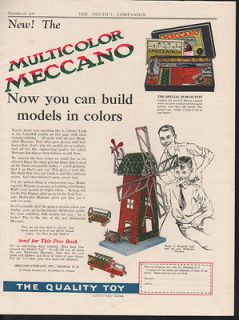 FP 1926 MECCANO TOY CHILD WINDMILL FIRE TRUCK MOTOR ENGINE