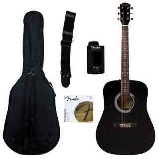 Fender FA 100 Limited Edition Dreadnought Acoustic Guitar Pack   Black