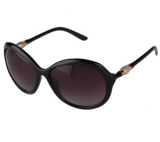 Joan Rivers First Class Pave Accented Sunglasses with Hard Case