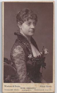 Miss gerard   Victorian Actress Rare Victorian CDV. Theatre