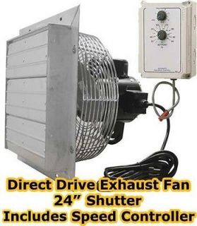 Exhaust Fan   Direct Drive   24 Shutter   Variable Speed with Speed 