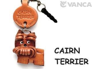 Cairn Terrier Leather Earphone Jack Accessory *VANCA* Made in Japan 