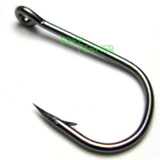 100 pcs fishing hooks carp iseama black 2/0# with eye