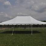 Used 20x30 White Pole Tent Party Tents Wedding Event Canopy Vinyl 