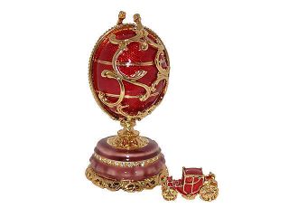 New Swarovski Crystal Russian Red Faberge Egg w/Wagon