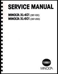 Minolta XL 401, Minolta XL 601 Movie Camera Repair Manual