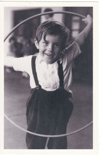 Postcard Children Play Hula Hoop c1958 Boy School Nostalgia