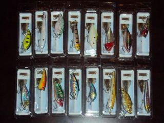  of 16 New In the Box Bass Trout Walleye Crankbait Fishing Tackle Lures