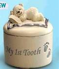 RUSS Baby My First Tooth Teddy Bear Keepsake Box/Container/Shower Gift 