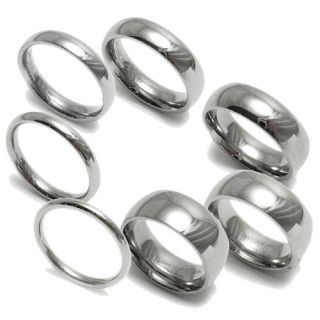 stainless steel comfort fit plain wedding band ring 2mm 3mm