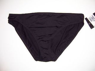 NWT La Blanca 10 12 14 M L black basic fit classic bikini swim bottom 