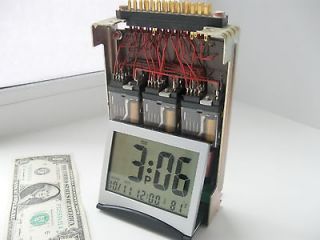 Decor desk clock / Alarm digital lcd watch / Retro Modern Single Stand 