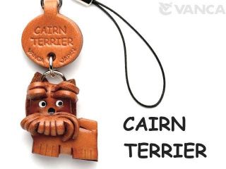 Cairn Terrier Handmade Leather cell/mobile phone charm*VANCA*Made in 