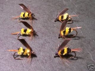 Bumblebee Fly Fishing Flies for Trout Bass Bluegill Bumble Bee size 