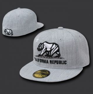  Republic Bear Star Vintage Fitted Flat Bill Cap Caps Hat Hats