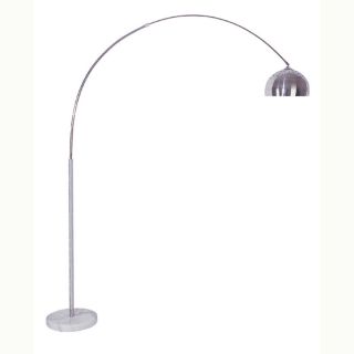 85 Floor Arc Lamp with Marble Base in Chrome Finish