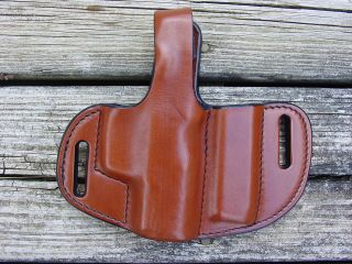 Ruger SR22 and magazine holster, pressure molded leather brown