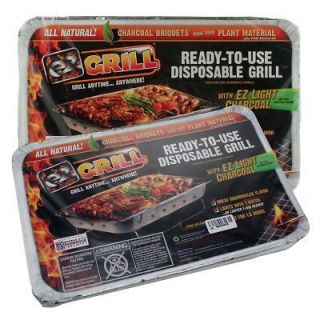 EZ Grill Ready to Use Disposable Charcoal Grills Tailgating Camping 