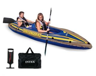 NEW INTEX 2 Person Challenger K2 Inflatable Kayak+Pump