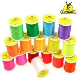GLO BRITE FLOSS  brightest fly tying floss available   25 yds   FIRE 