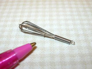 Miniature Perfect Wire Whisk #1, Wire Handle German DOLLHOUSE 