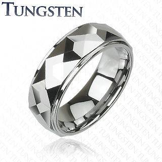   Dazzling Faceted Milgrain Comfort Fit Wedding Band Ring Sz 9 14