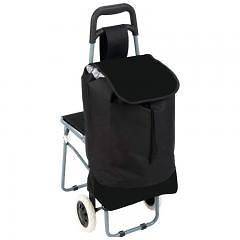  Travel Shopping Cart Folding Chair Drawstring Bag Black New Camping