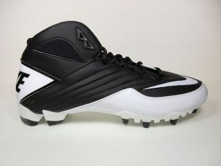   Mens Nike Speed TD 3/4 Mid Football Cleats Black & White molded studs