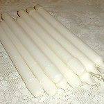   Eleven 12.5 Inch Broken White Candles For Crafts or Bulk Candle Wax