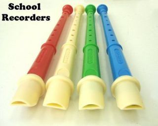CHILDRENS SCHOOL DESCANT RECORDER red blue cream green NEW