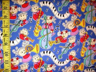   Yds Fabric Visions Friends Violin Cello Flute Saxophone Oboe Musicians