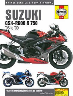 2006 2009 Suzuki GSXR 600 750 HARDCOVER REPAIR MANUAL