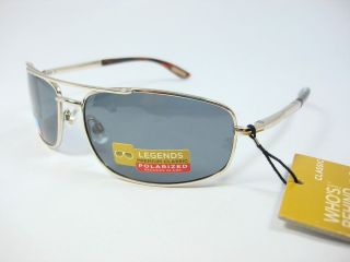 Foster Grant Polarized premium classic Gold Sunglasses Jackson EG1110 