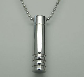 MENS CREMATION JEWELRY STAINLESS CYLINDER URN ENGRAVABLE MENS URN 