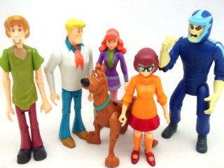 Scooby Doo Gang Action Figures x6 Fred,Daphne,Vi​lma,Shaggy & Ghost 