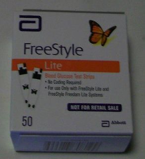 Freestyle Lite Diabetic Test Strips 50 Ct. Box  TO US