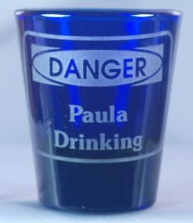 Danger Drinking Shot Glass Personalized Danger Sign with name you 