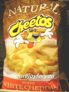 Cheetos Natural WHITE CHEDDAR CHEESE PUFFS Snack Chips