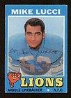 Mike Lucci signed autograph auto 1971 Topps Football Trading Card
