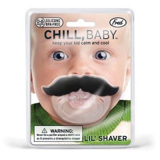 Fred Lil Shaver Pacifier Mustache Dummy Silicone BPA Free, Chill Baby 