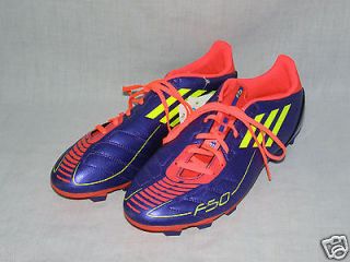 New Mens Adidas F5 TRX FG Soccer Cleats, Purple/Orange/Yellow, G40312 
