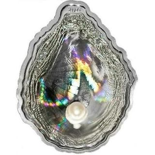  2011 Oyster 3D Hologram Shells of the Sea with REAL Pearl Silver Coin