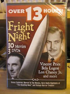 Fright Night, 10 Movies, (DVD, 2004, 3 Disc Set), NEW, Lon Chaney 