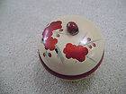 Vintage Japanese Wood Lacquer Rice Bowl with Lid