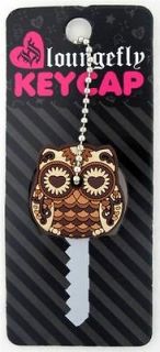 Loungefly Vintage Owl with Heart Eyes Brown & White Key Cap Cover 